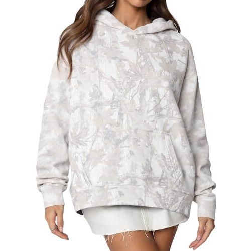 Women's Tree Leaf Leopard Print Hoodie