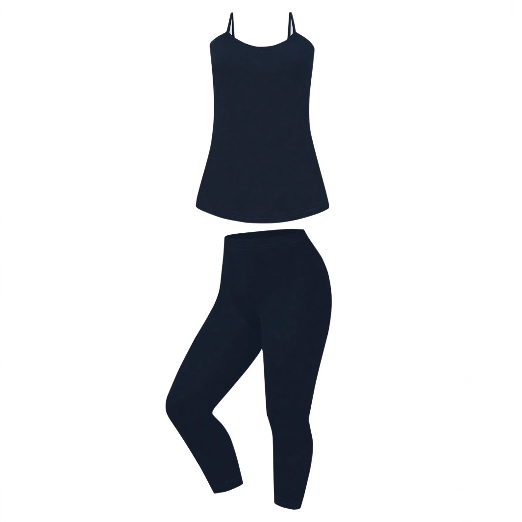 Plus Size Sleeveless Top and Pants Set Solid Color