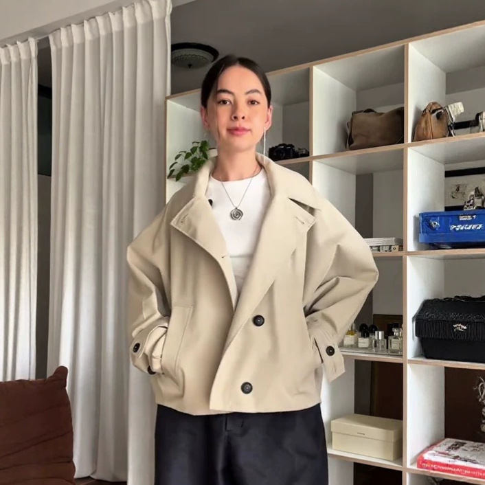 Women's Loose Hooded Cape-Style Trench Coat