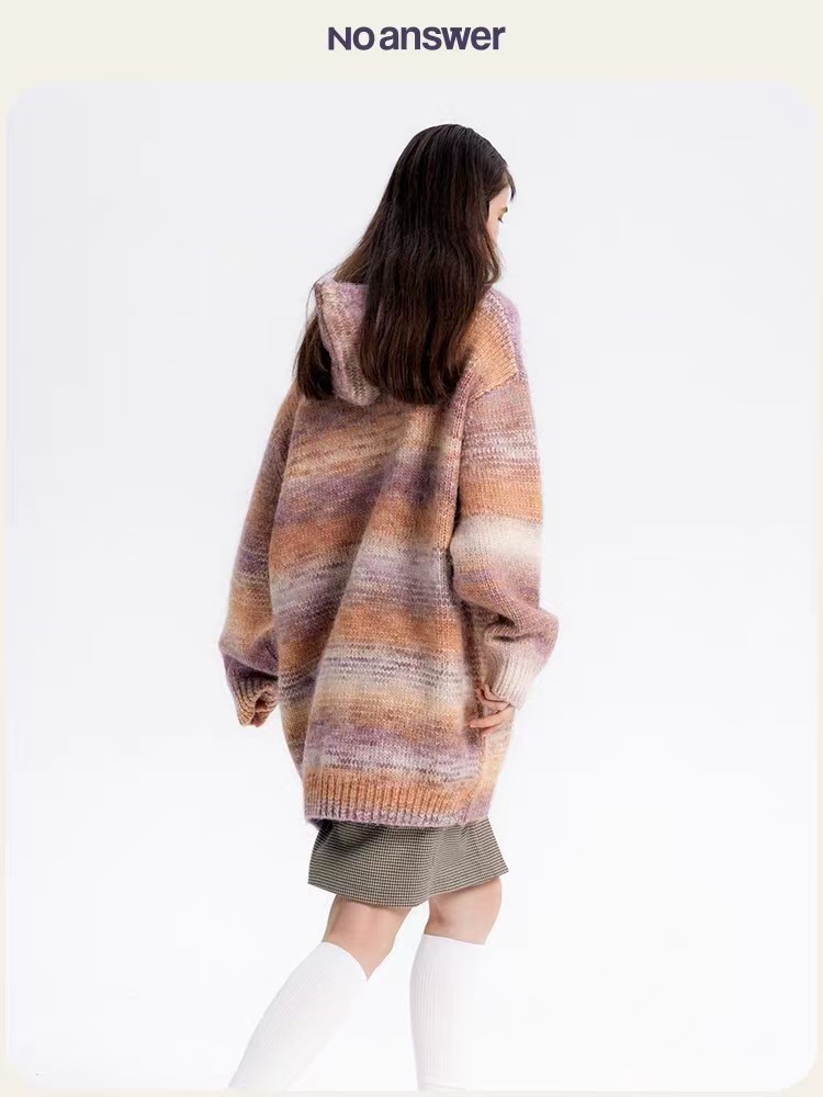 Trendy Color-Block Lazy Style Women's Sweater