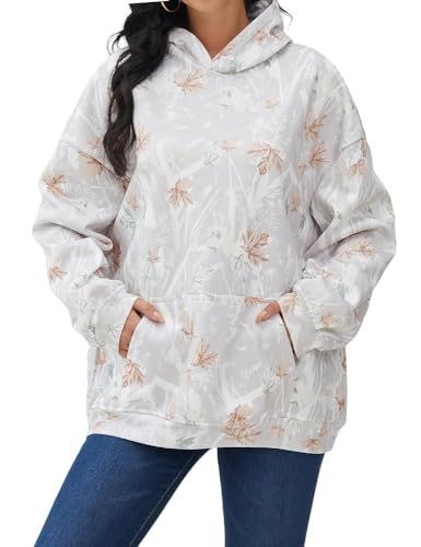 Women's Tree Leaf Leopard Print Hoodie