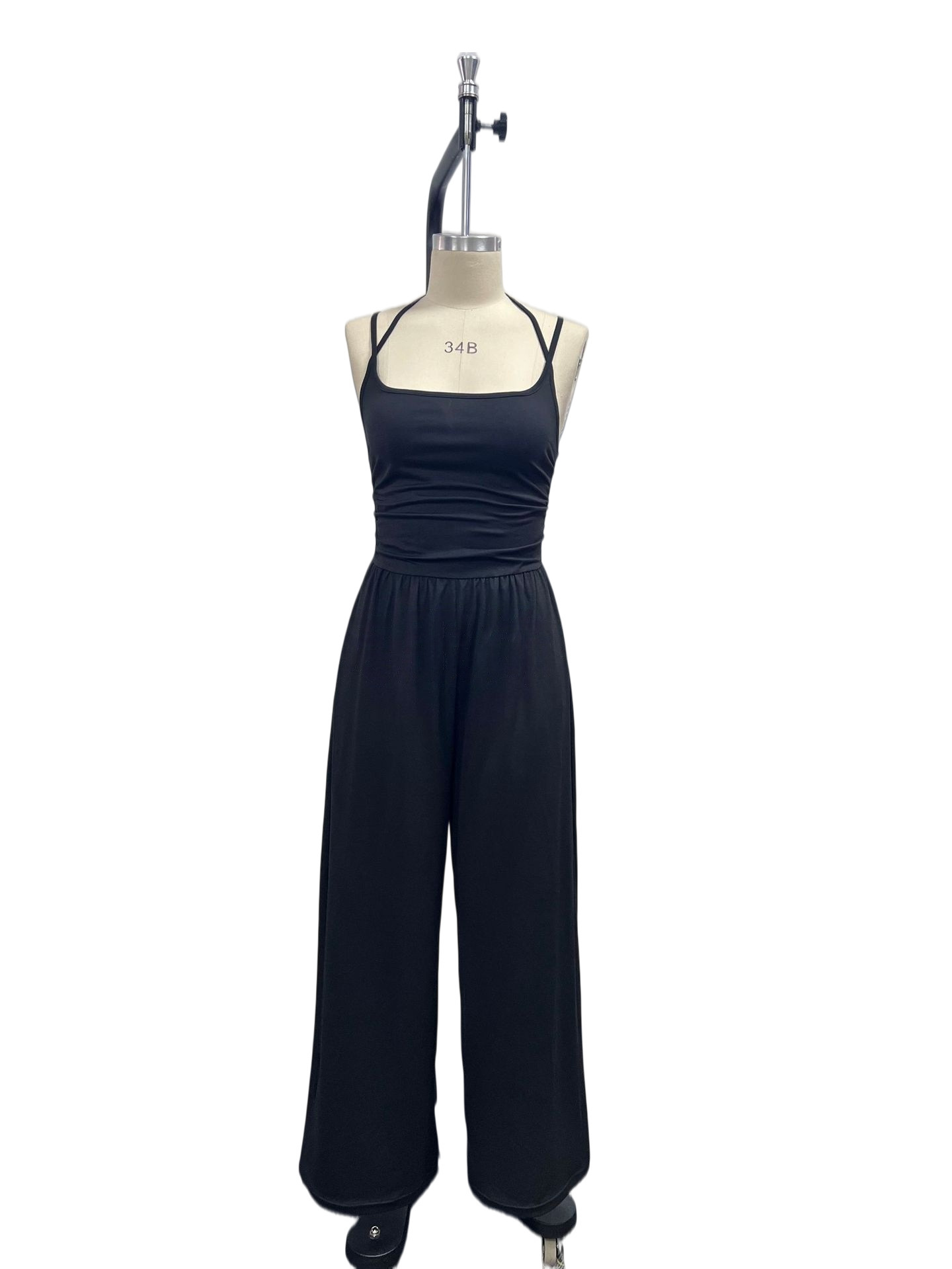 Women's Sleeveless Cami Jumpsuit Wide-Leg Loose Fit Backless