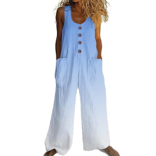 Women's Gradient Print Sleeveless Jumpsuit Casual Chic