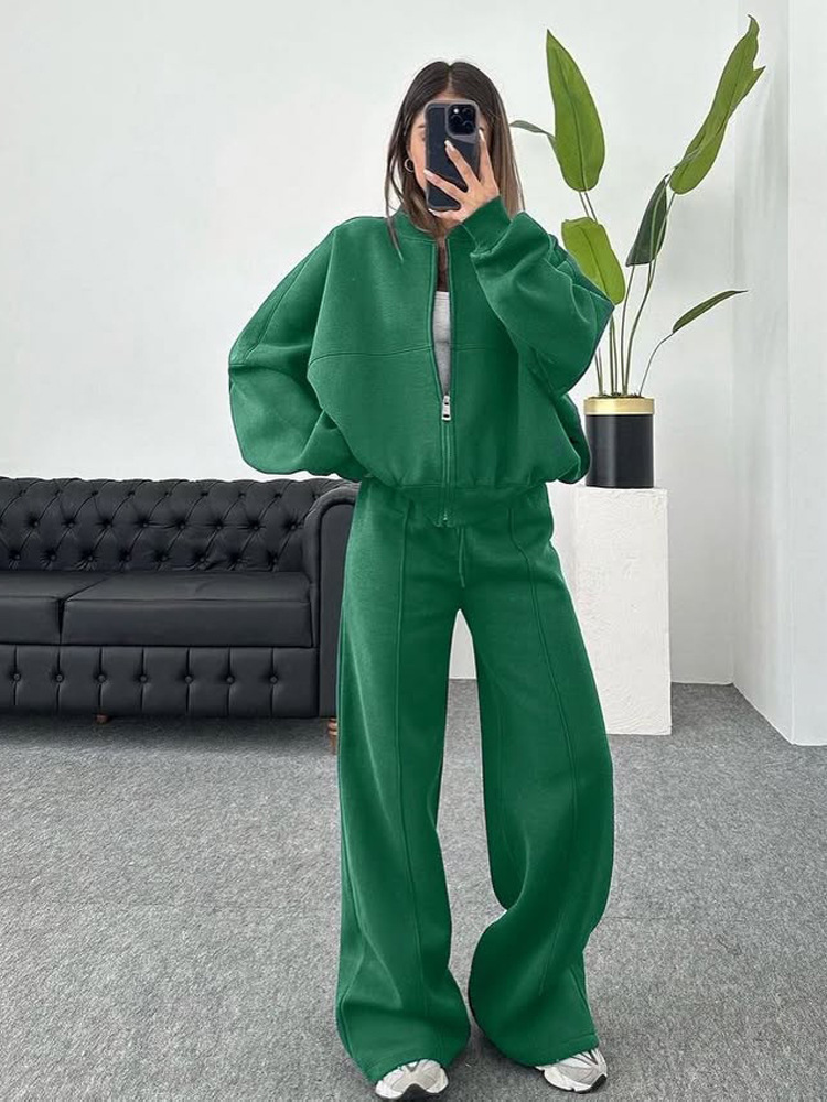 Women's Casual Two-Piece Cardigan and Pants Set Long Sleeve Streetwear