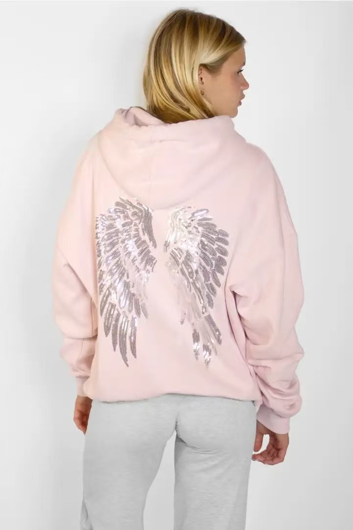 Women's Wing Sequin Embroidered Casual Two-Piece Set