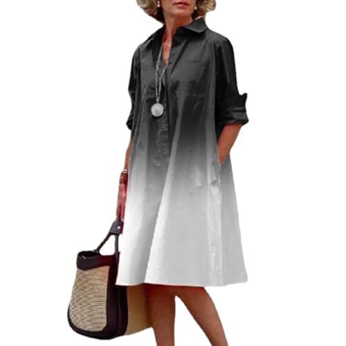 Women's Floral Print Lapel Collar Sheath Dress