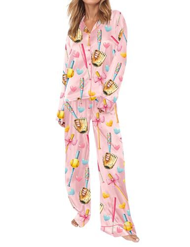 Women's Cuban Collar Print Long Sleeve Shirt Set
