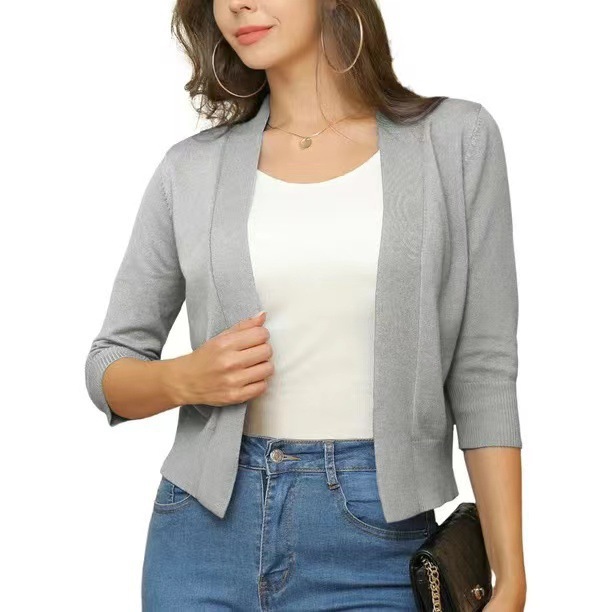 Women's Elegant Short Knit Cardigan Sweater