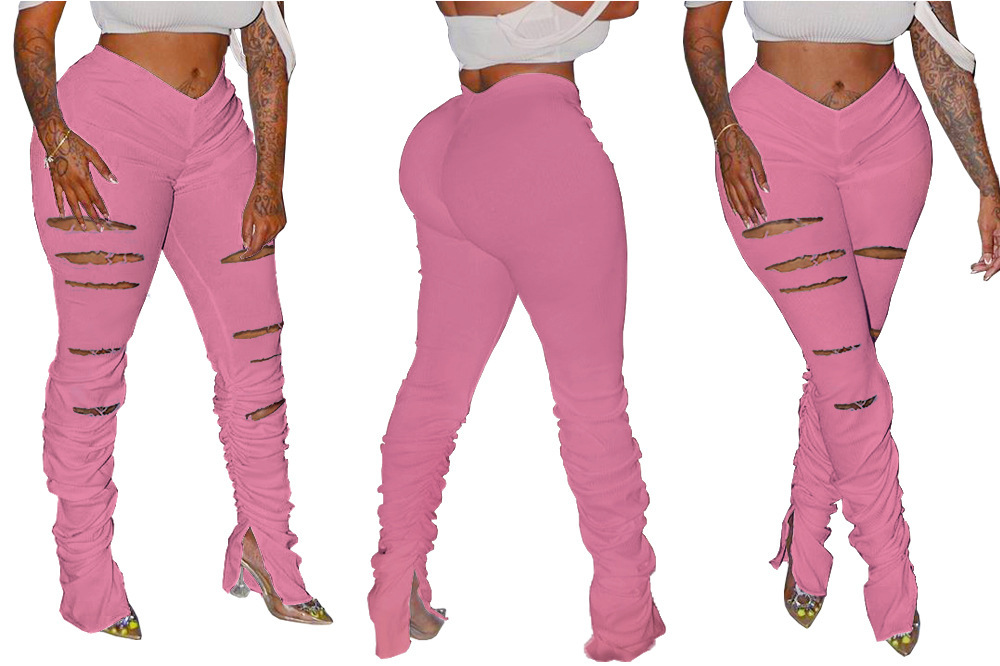Women's Flared Pants Lightweight Streetwear Casual Trousers