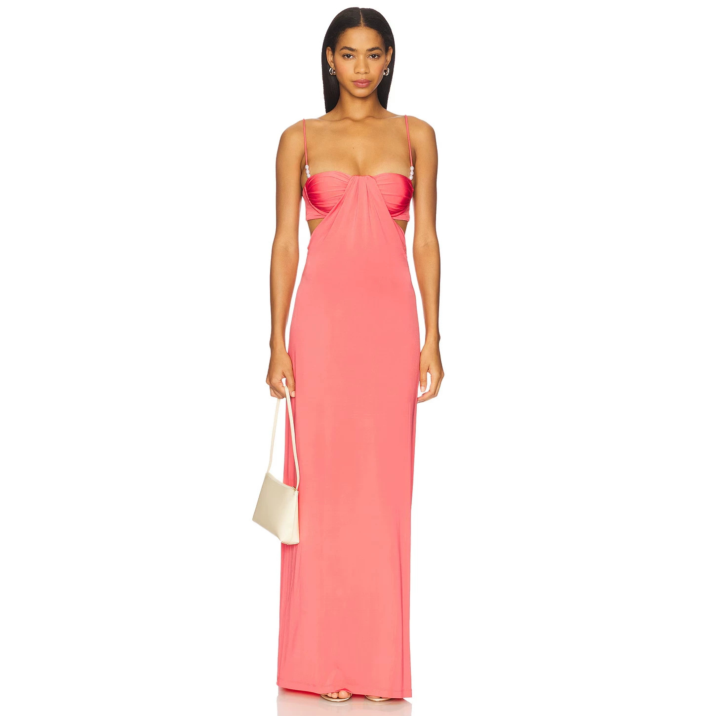 Elegant Spaghetti Strap Backless Bodycon Long Dress