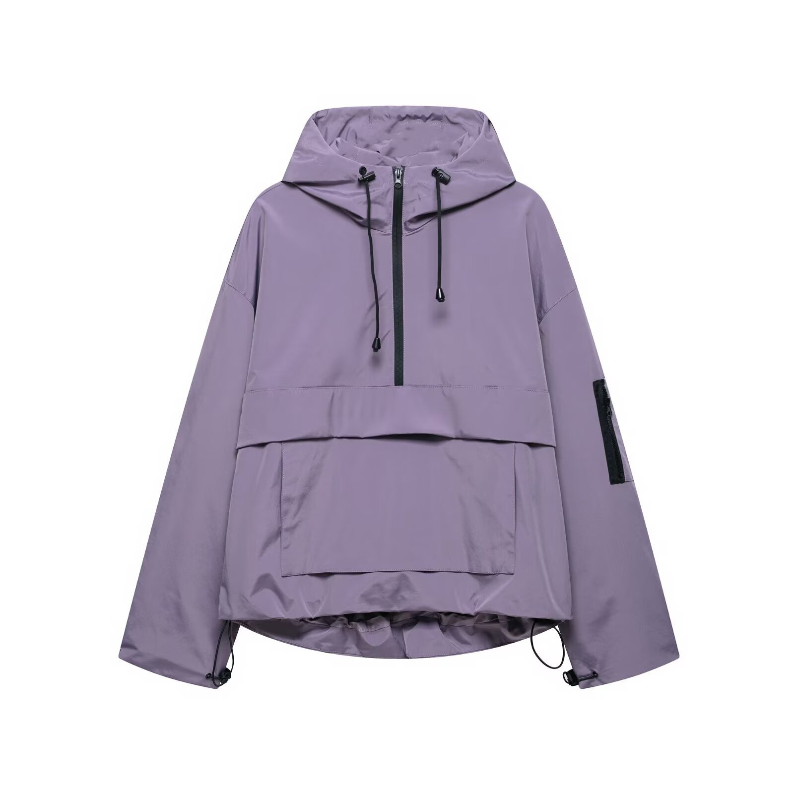 Women's Casual Hooded Zip-Up Jacket Windbreaker