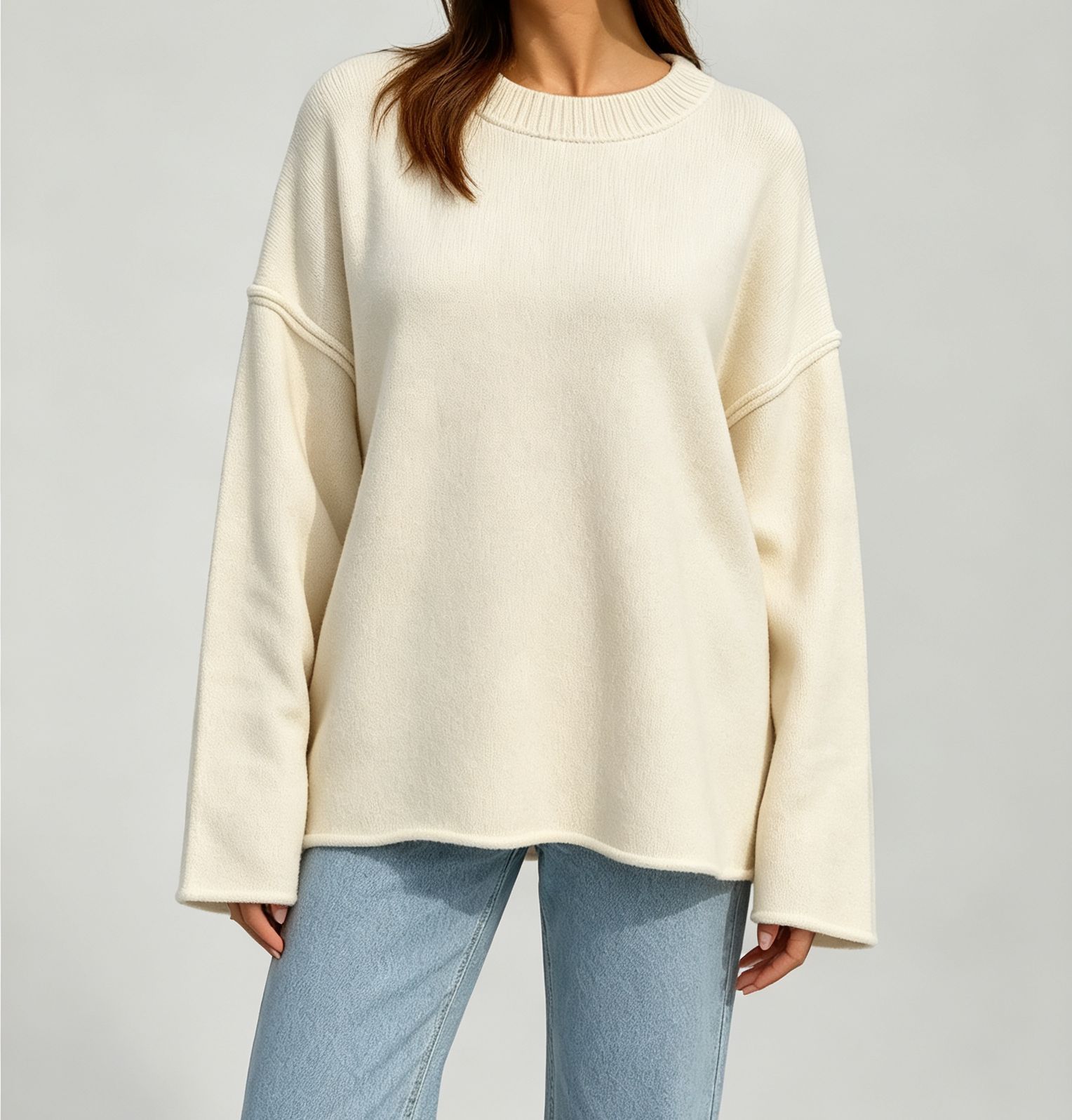 Women's Oversized Pullover Sweater Loose Casual Knit Top