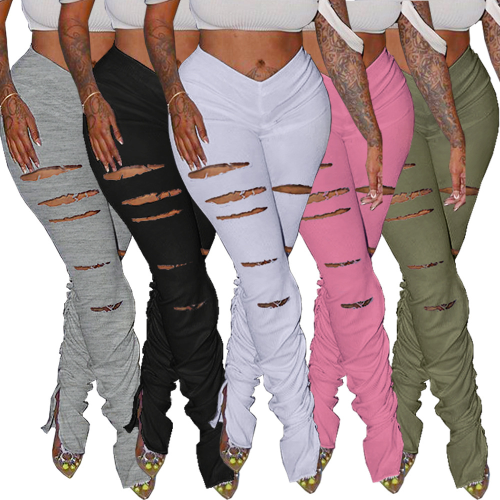 Women's Flared Pants Lightweight Streetwear Casual Trousers