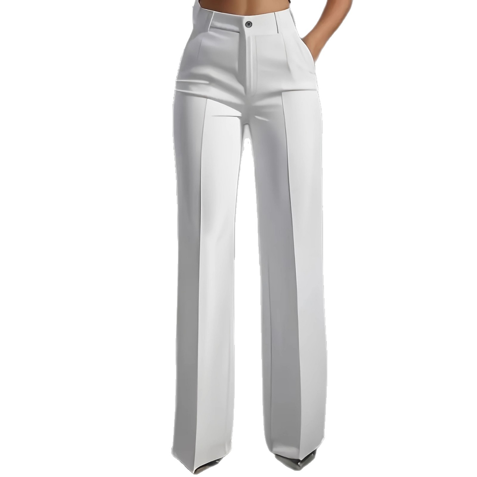 High-Waist Straight-Leg Wide-Leg Suit Pants for Women