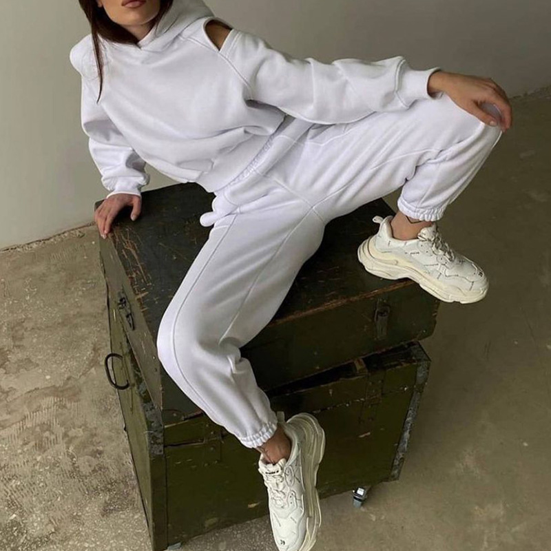 Women's Two-Piece Hoodie and Wide-Leg Pants Set
