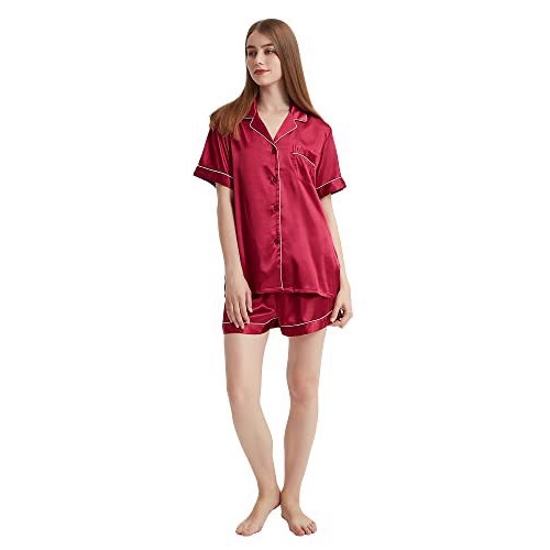 Women's Cuban Collar Short Sleeve Button Set