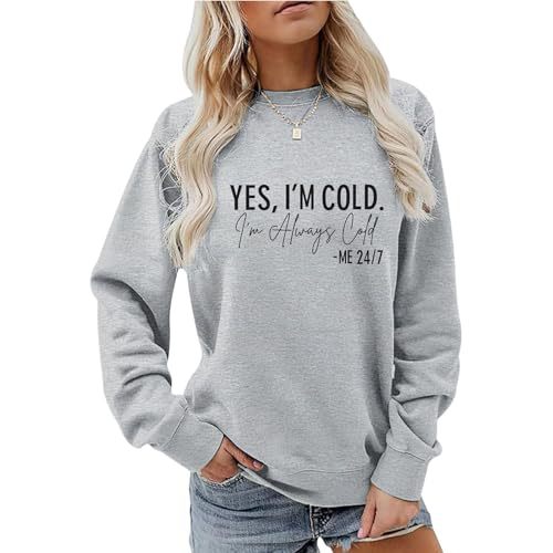 Women's Cold Letter Print Crewneck Sweatshirt