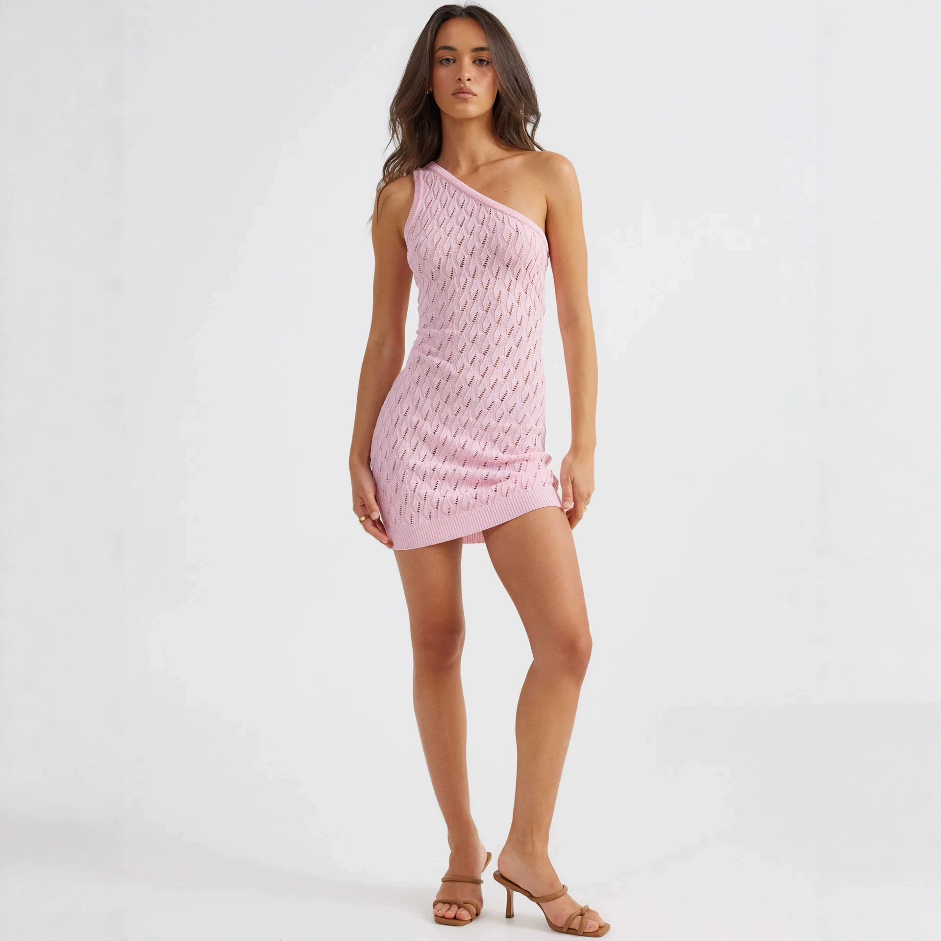 Sexy One-Shoulder Cutout Bodycon Mini Dress