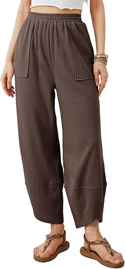 Women's Summer Cropped Harem Pants Casual Loose Fit