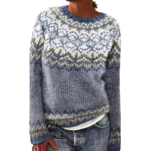 Women's Striped Paw Print Tribal Graphic Crewneck Sweatshirt
