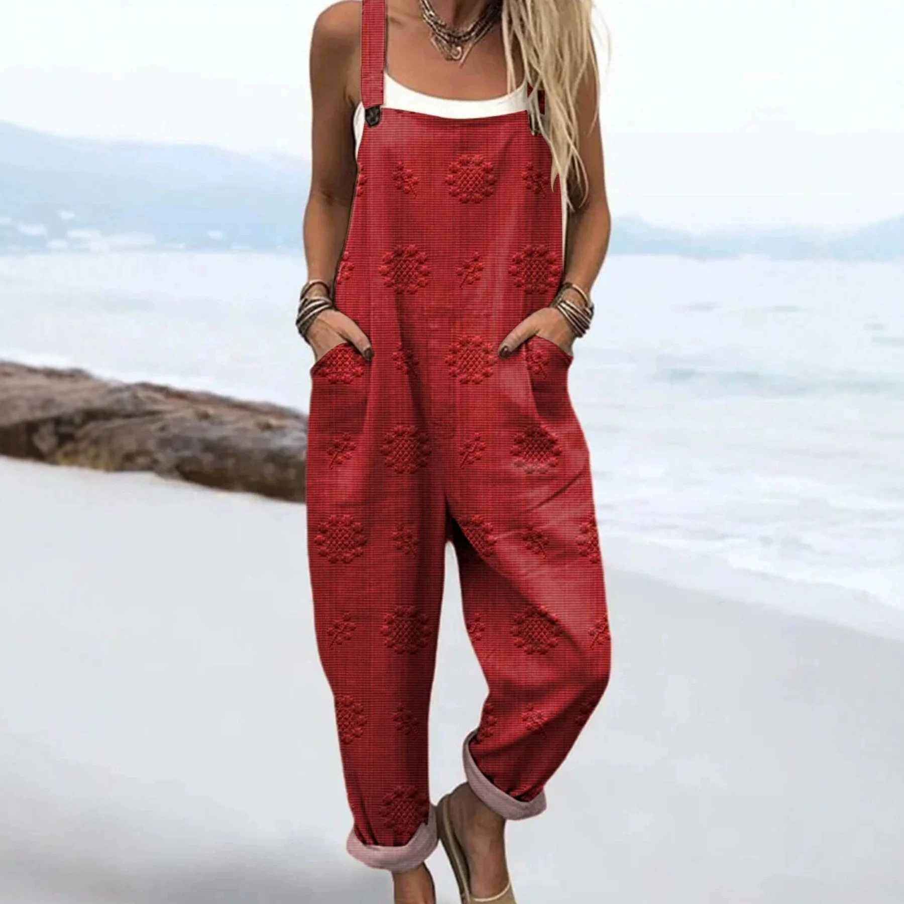 Women's Retro Solid Color Casual Midi Dress