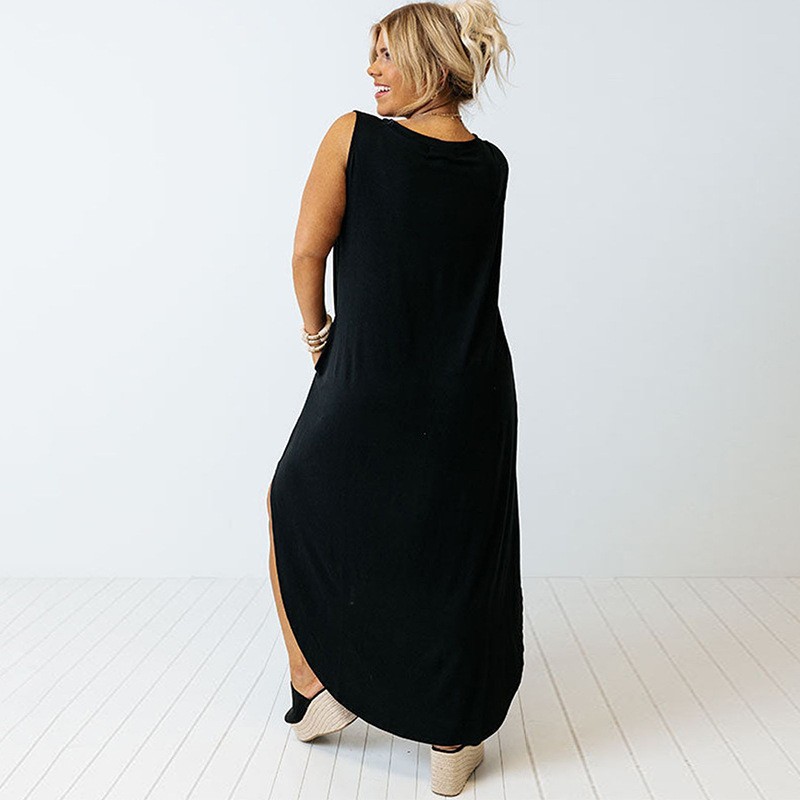 Women's Summer Casual Loose Long Dress with Pockets