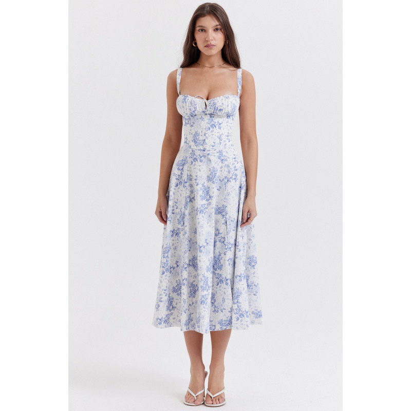 Women's Sleeveless A-Line Midi Dress Solid Color Commuter Style