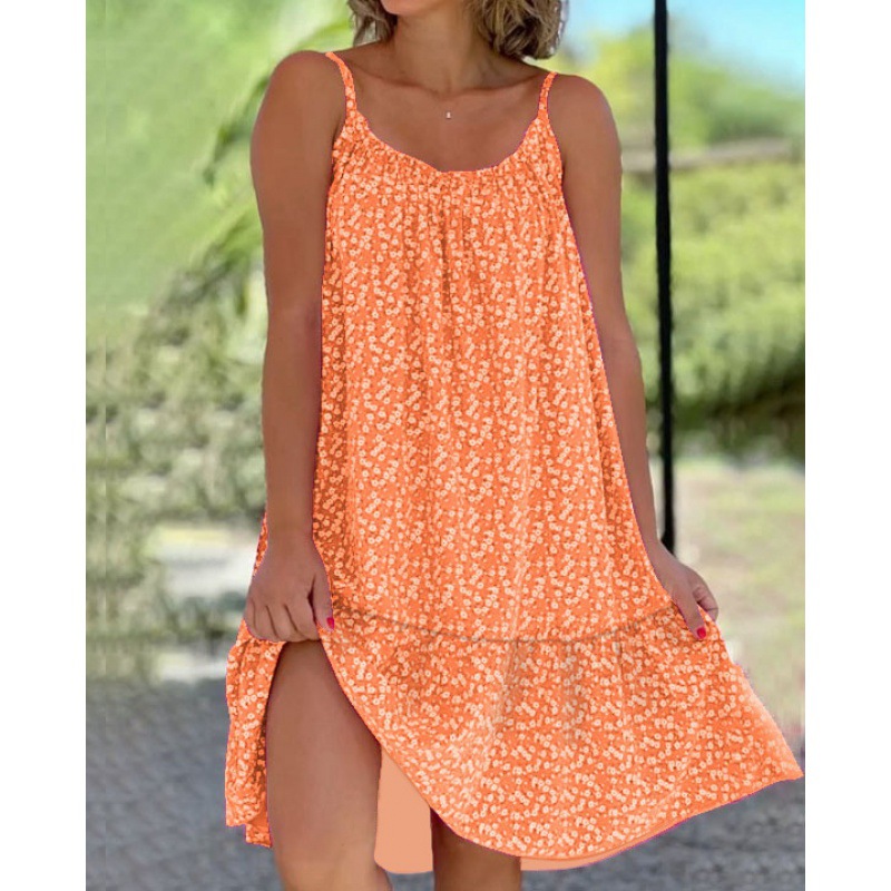 Floral Print Sleeveless Maxi Dress Plus Size S-5XL