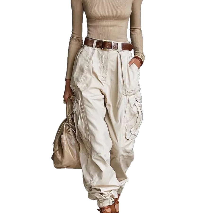 Multi-Pocket Wide-Leg Cargo Pants Streetwear Loose Fit