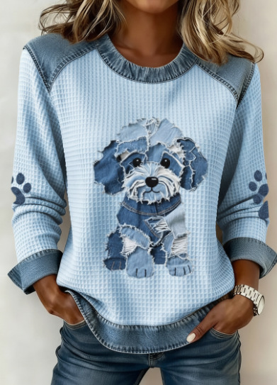 Women's Animal Lion Tiger Print Crewneck Sweatshirt