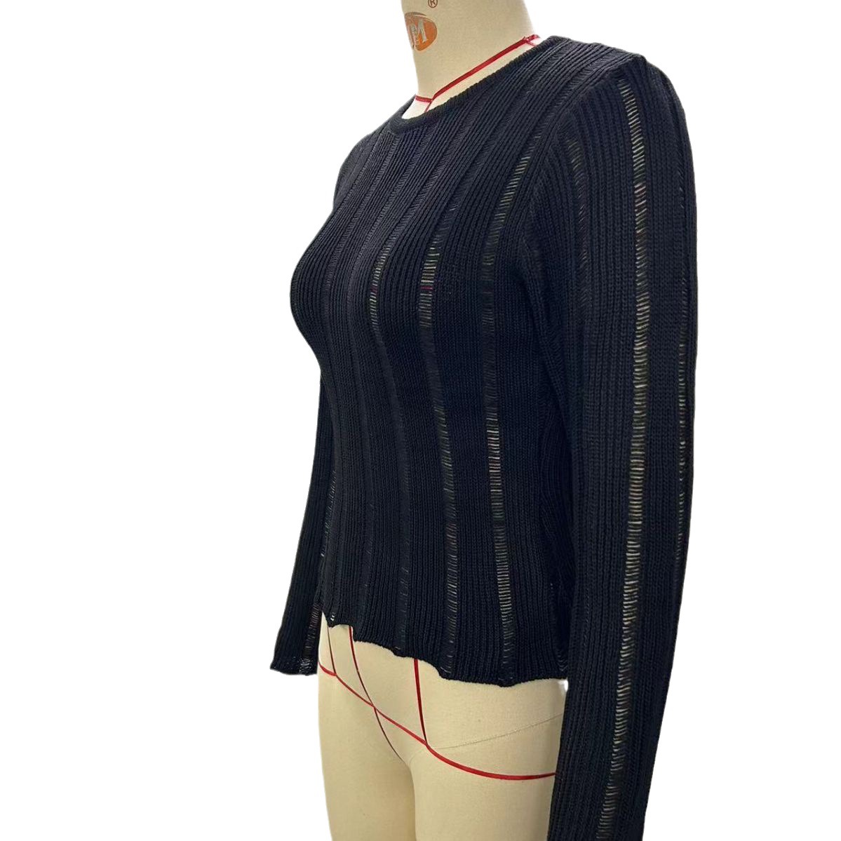 Women's Slim Fit Crewneck Long Sleeve Knit Top