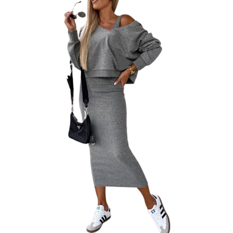 Sleeveless Hooded Dress & Cropped Hoodie Set