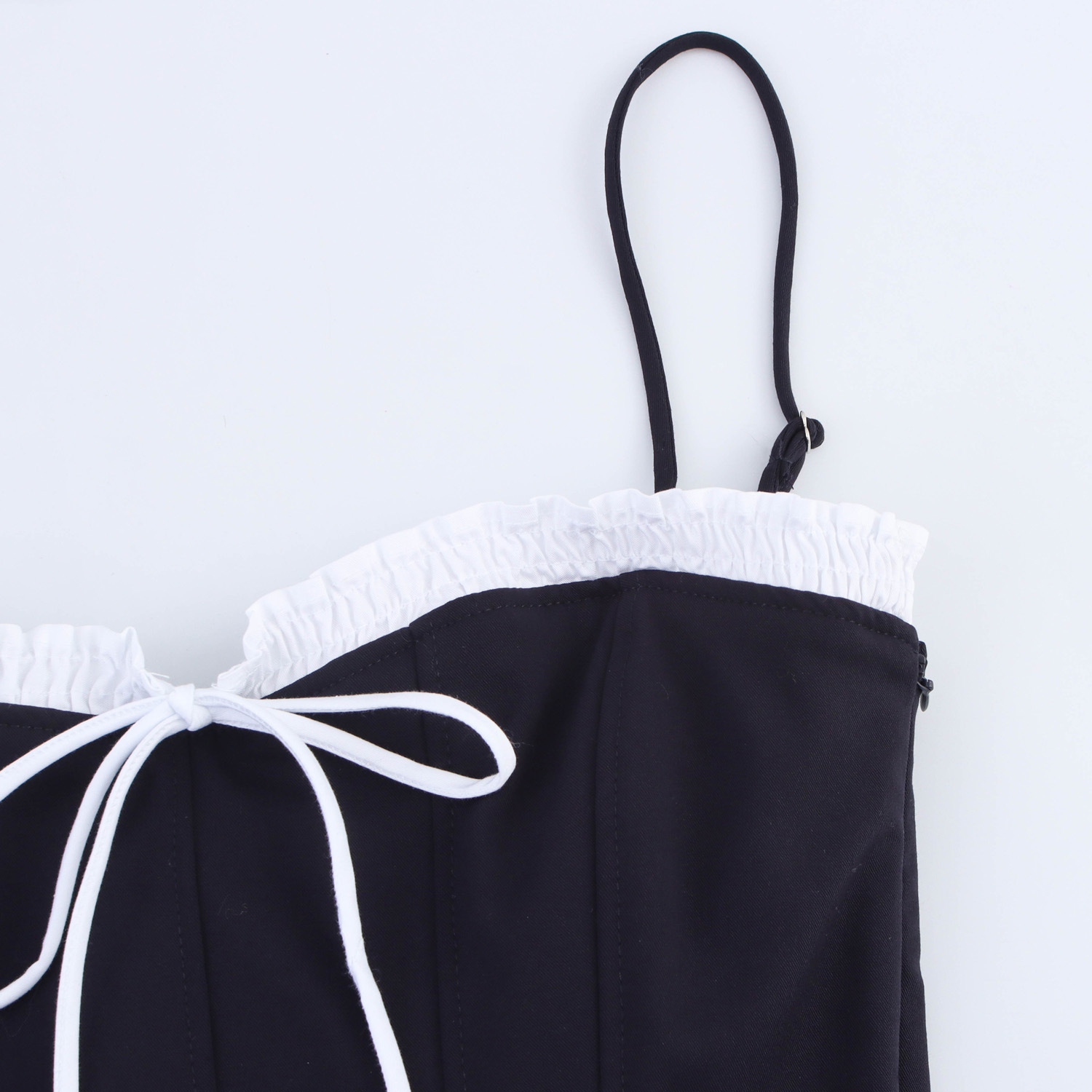 Women's Solid Color Bow Tie Short Dress