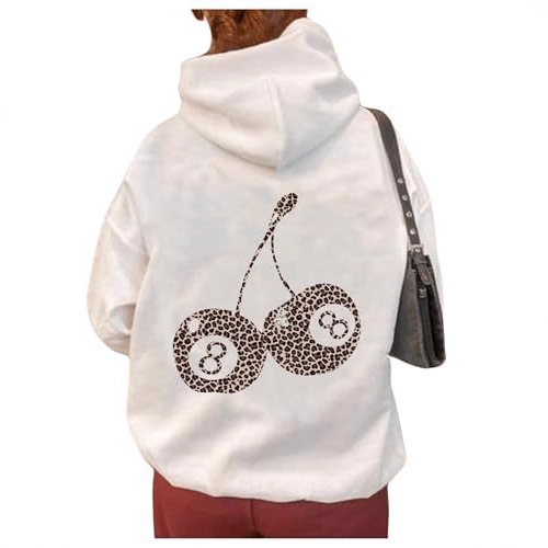 Women's Cherry Pool Letter Print Hoodie
