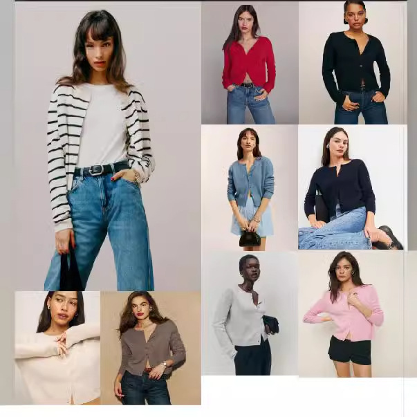 Women's Long Sleeve Button-Up Knit Cardigan