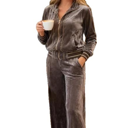 Women's Two-Piece Sweatsuit Set Long Sleeve Colorblock Casual