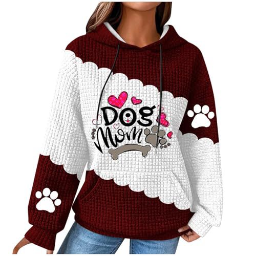 Women's Heart & Cute Dog Paw Print Hoodie