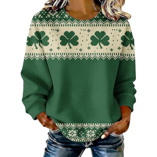 Women's Clover Print Casual Hoodie