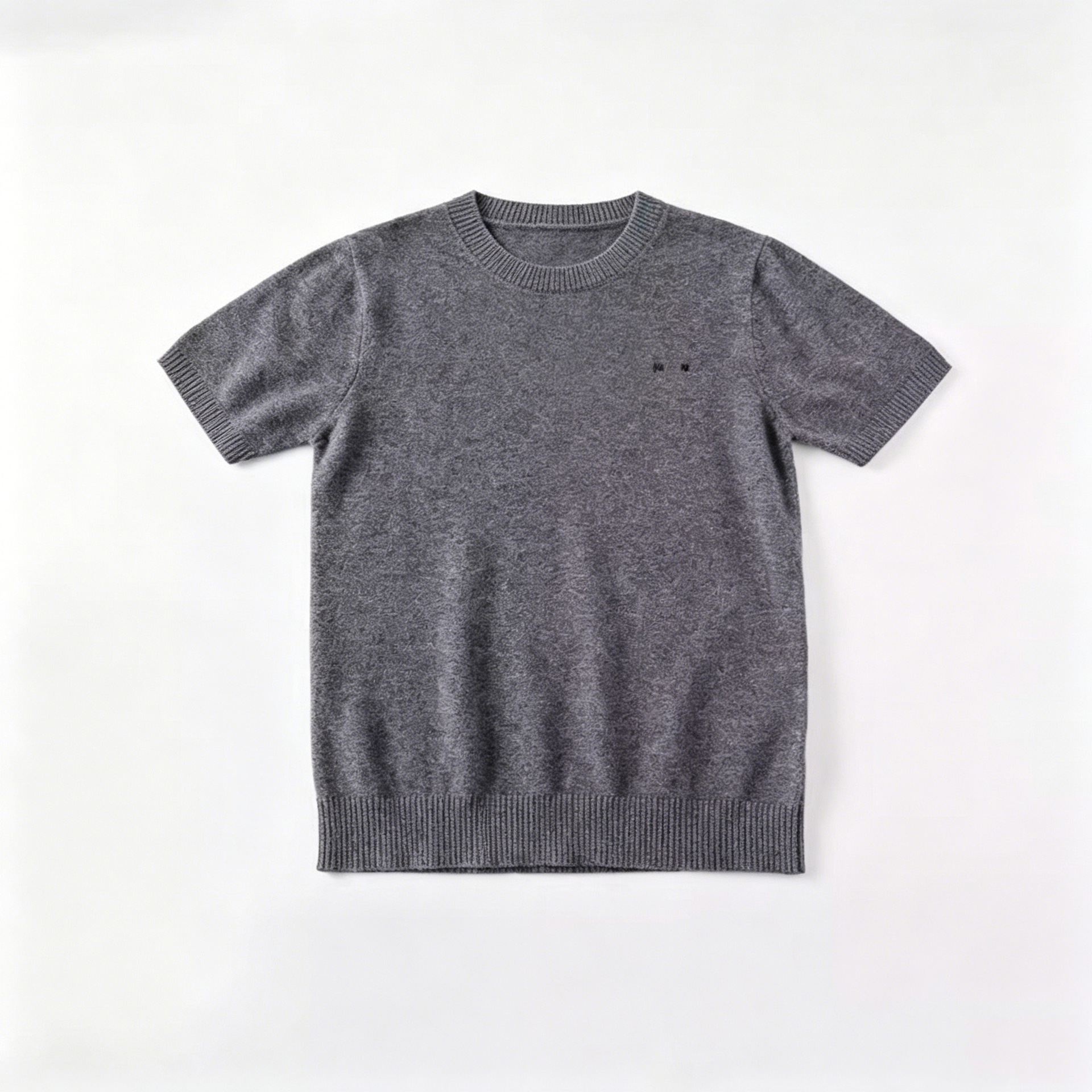 Slim Fit Crewneck Short Sleeve Tee with Letter Logo