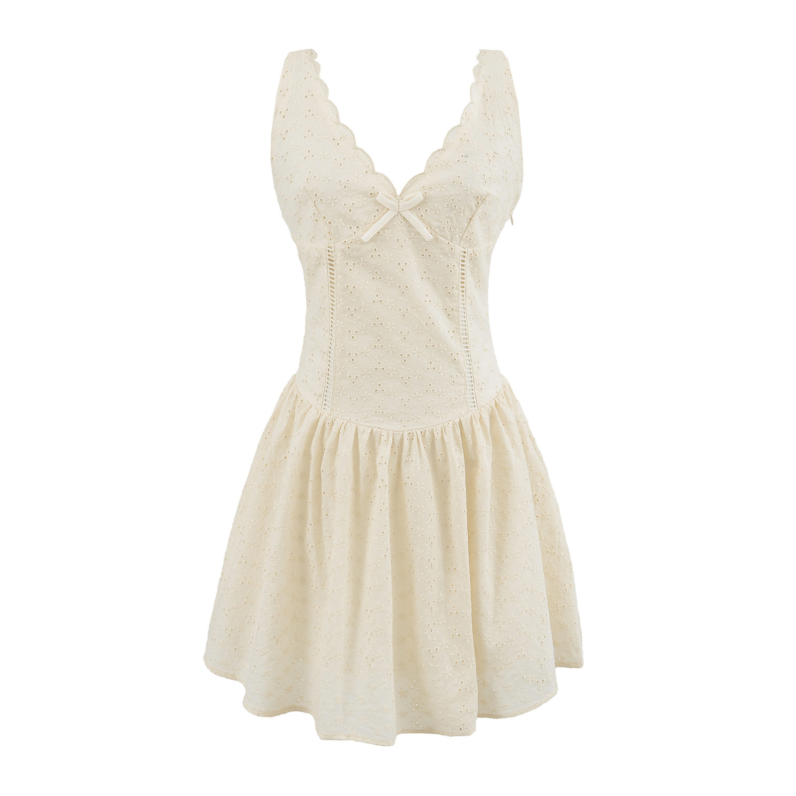 Sweet Fresh V-Neck Sleeveless A-Line Midi Dress