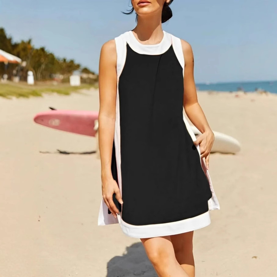 Women's Colorblock Sleeveless Top and Shorts Set