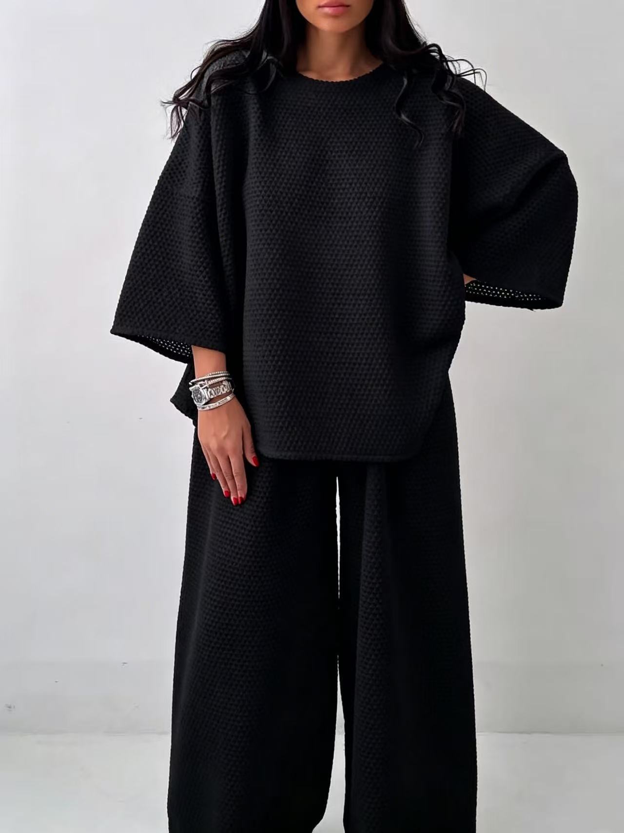 Women's Two-Piece T-Shirt and Pants Set Relaxed Loungewear
