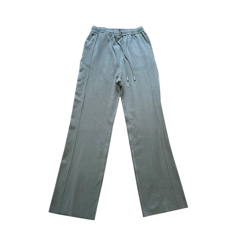 Women's Wide-Leg High-Waist Ice Silk Pants Straight-Leg Petite-Friendly