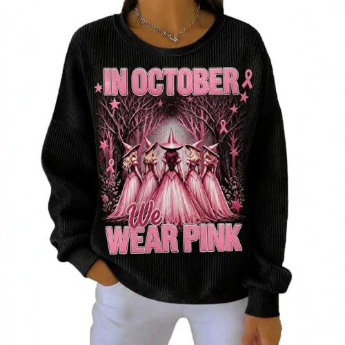 Women's Tree Witch Halloween Print Casual Sweatshirt