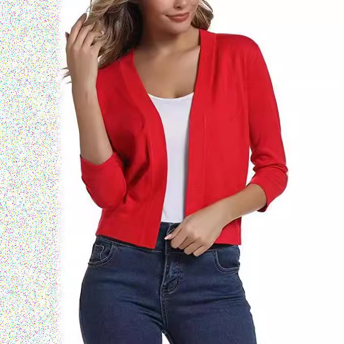 Women's Elegant Short Knit Cardigan Sweater