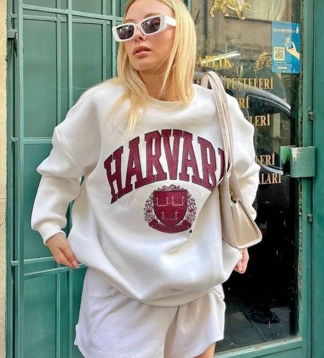 Women's Pullover Top Letter Print Loose Fit Long Sleeve Round Neck