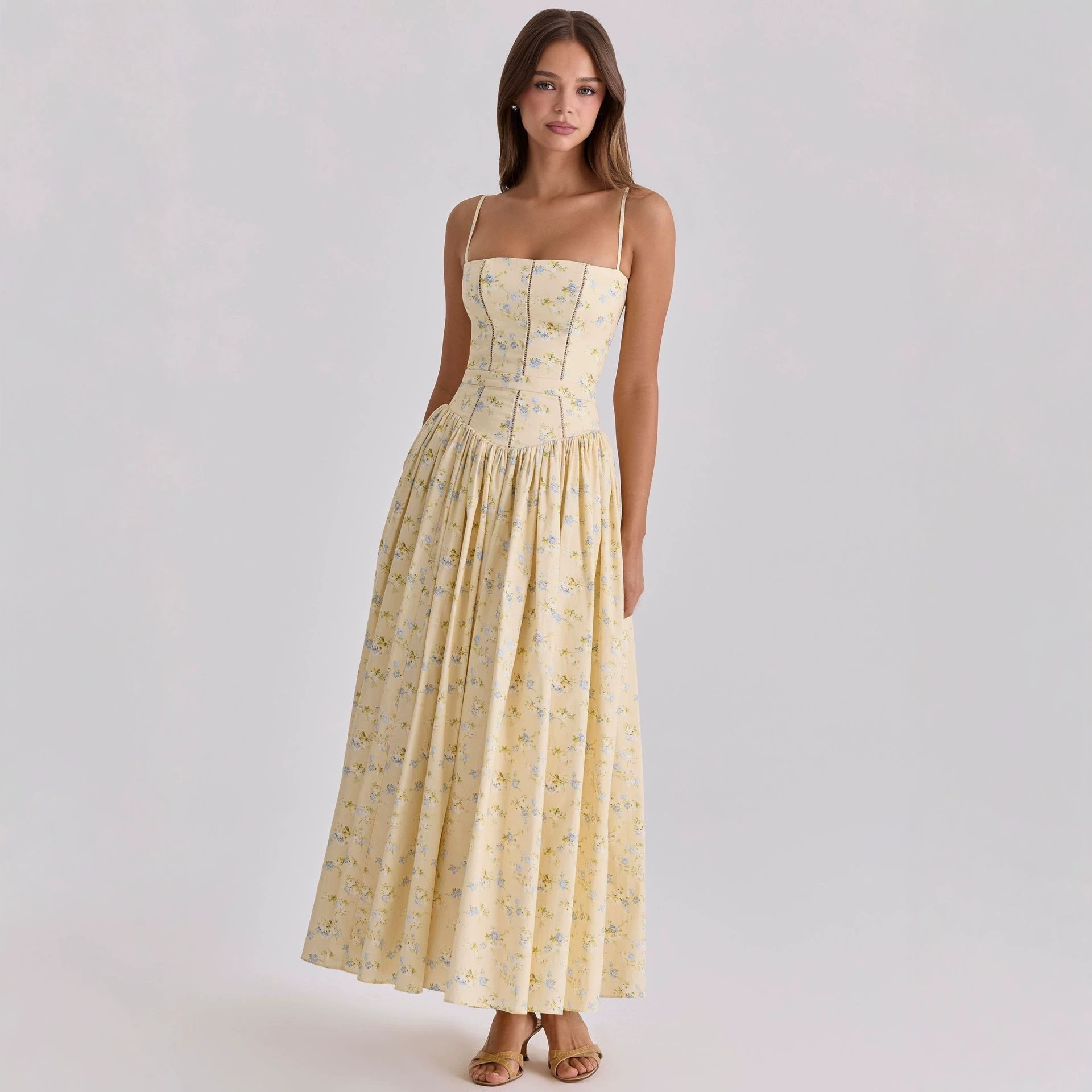 Elegant Slimming Floral Cami Dress