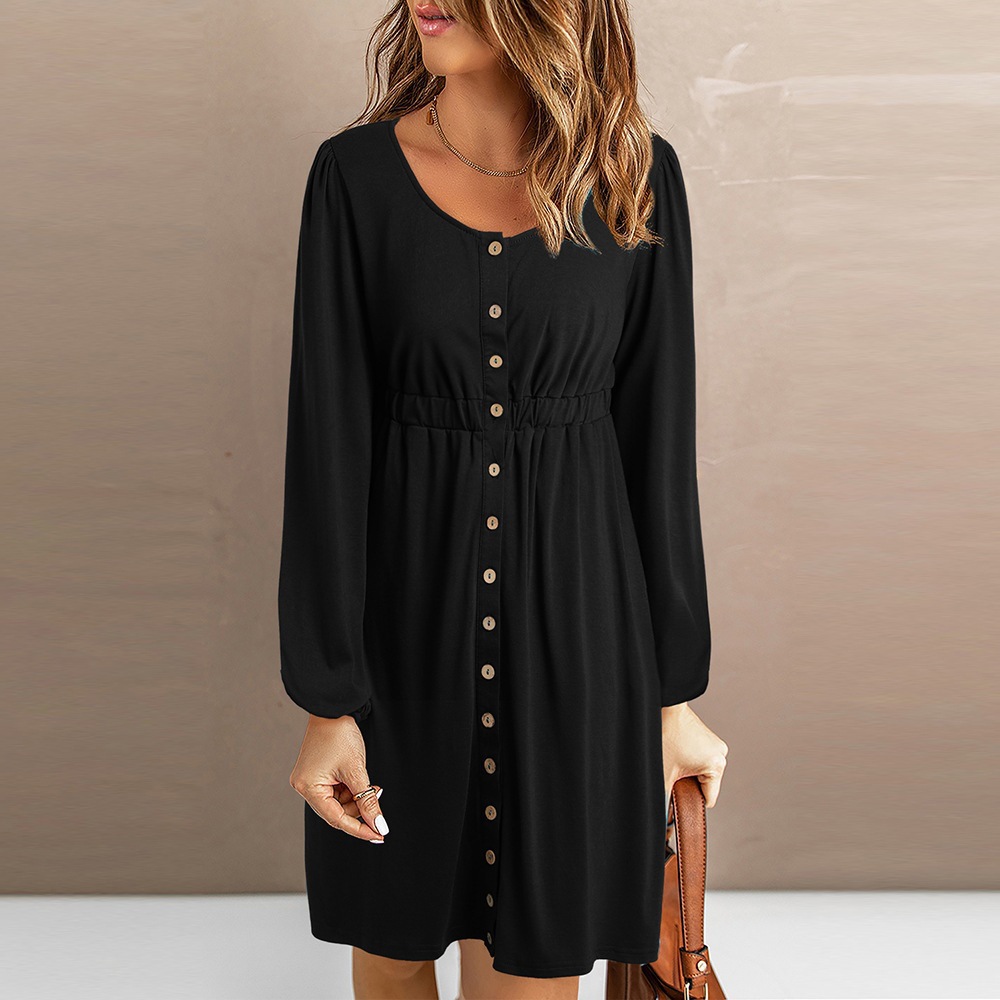 Women's Off-Shoulder Long-Sleeve Mini Dress with Waist Cinch