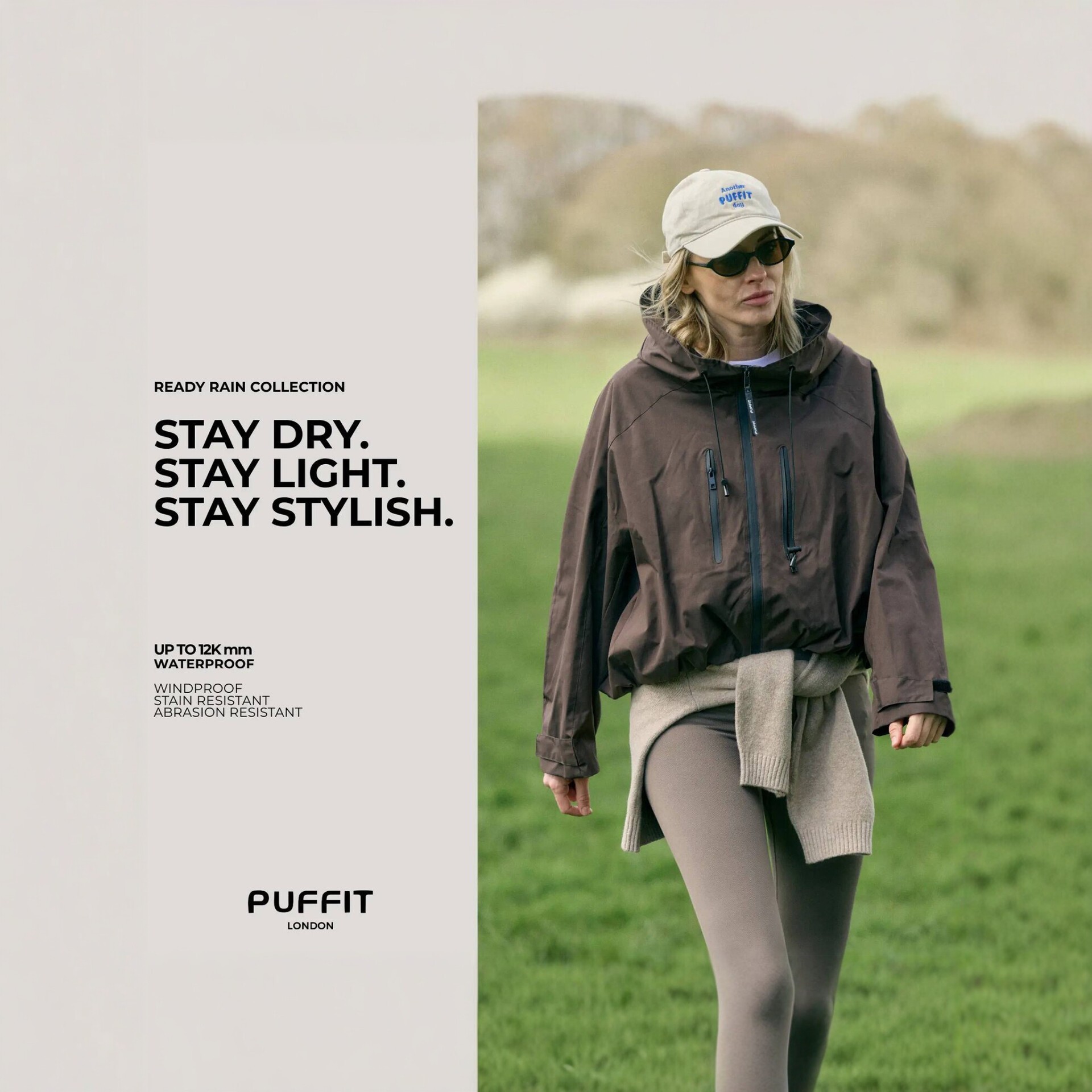Women's Windproof Waterproof Hooded Jacket Spring Fall Outdoor Loose Fit