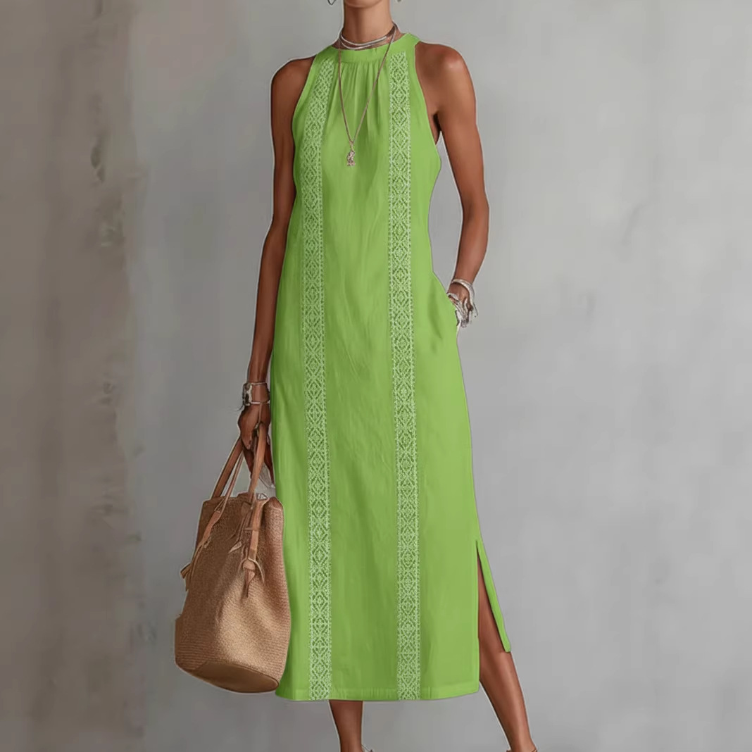 Women's Solid Color Loose Long Shirt Dress Casual